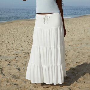 Brandy Melville White Maxi Skirt